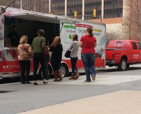 Chobani Mobile Marketing Tour at Office Building