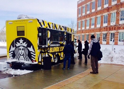 Starbucks Sampling Event At Office Building