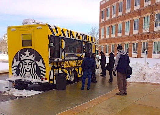 Starbucks Coffee Workplace Mobile Marketing Tour at Office Building